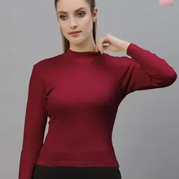 Friskers Pack Of 2 High Neck Fitted Top-image-19