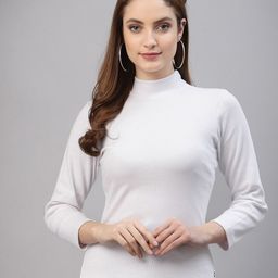 Friskers High Neck Long Sleeves Cotton Bio Wash Reflective Fitted Top-image-68
