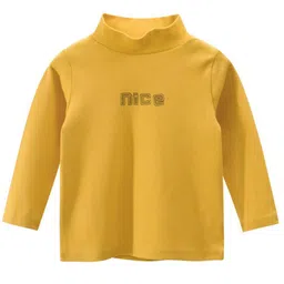 StyleCast Girls Yellow High Neck Cotton Top-image-88