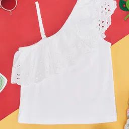 Pantaloons Junior Girls Cold-Shoulder Cotton Top-picture-9