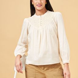 Honey by Pantaloons Puff Sleeves Smocked Detailed Pure Cotton Top-picture-32