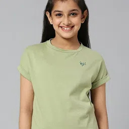 JUSTICE Girls Round Neck Cotton Top-picture-4