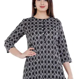 BAESD Ethnic Motifs Printed Round Neck Cotton Top-image-80