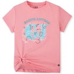 Gini and Jony Girls Graphic Printed Short Sleeves Cotton Top-image-94