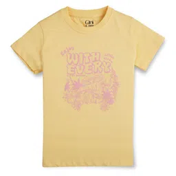 Gini and Jony Girls Graphic Printed Round Neck Short Sleeves Cotton Top-picture-23