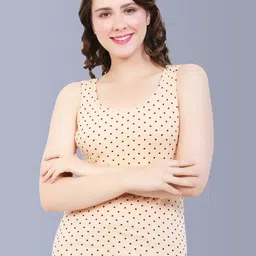 Fasha Polka Dot Printed Cotton Tank Top-image-14