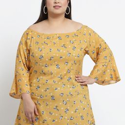 KLOTTHE Women Yellow Floral Printed Tops-picture-31
