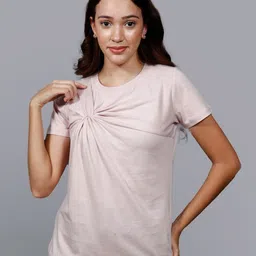 Chemistry Twisted Round Neck Cotton Top-picture-50