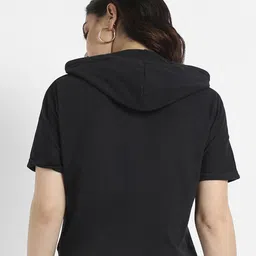 Campus Sutra Hooded Neck Cotton Top image 5