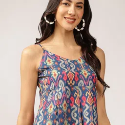Anouk Ethnic Printed Sleeveless Cotton Peplum Crop Top-image-6