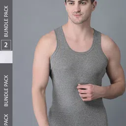 Dollar Bigboss Men Solid Pack of 2 Cotton Vest MBVE-06-DRBY-WHT-GM-PO2-picture-14