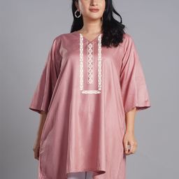 LetsDressUp Printed V-Neck Three-Quarter Flared Sleeves A-Line Kurta-picture-25