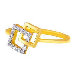 BHIMA Jewels 18K Hallmark 750 Purity Rose Gold Square Diamond Ring-image-34