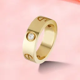 MYKI Gold-Plated CZ-Studded Finger Ring-11