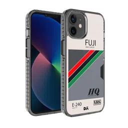 DailyObjects White & Grey Printed iPhone 12 Phone Case image 1