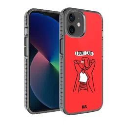 DailyObjects Red Printed I Don't Care iPhone 12 Phone Case-35