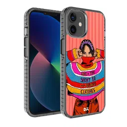 DailyObjects Red & Blue Printed iPhone 12 Phone Case-35
