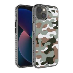 DailyObjects Grey Printed Camouflage iPhone 13 Phone Case image 1