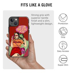 DailyObjects Red & Yellow Anti Social Babe Stride 2.0 IPhone 13 Back Case image 3