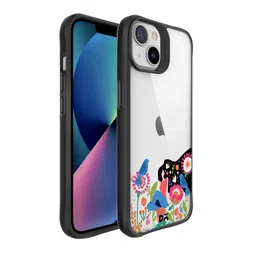 DailyObjects Black & Pink Printed Day Dreamer Hybrid Clear iPhone 13 Mini Phone Case-45