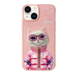 TREEMODA Embroidered iPhone 15 Leather Mobile Back Case-48