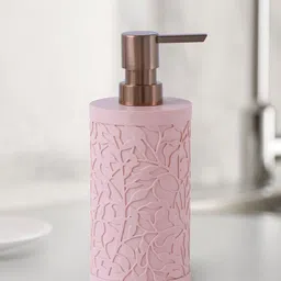 OBSESSIONS Pink Textured Polyresin Soap & Lotion Soap Dispenser-9