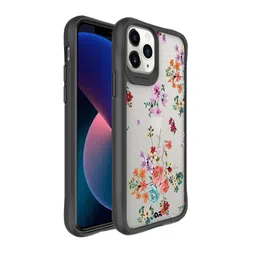 DailyObjects Transparent & Orange Floral Printed iPhone 11 Pro Back Case-40