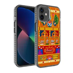 DailyObjects Orange & Blue Stride Printed iPhone 12 Phone Case-36