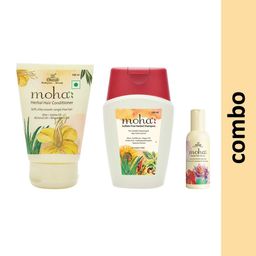 moha Set of Herbal Shampoo 100 ml + Conditioner 100 ml + Serum 30 ml image 1