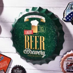 eazywagon Green Metal Beer Brewery Wall Decor-picture-18