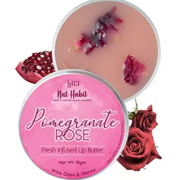 Nat Habit Pomegranate Rose Fresh Infused Lip Butter with Ghee  Honey - 10g-29
