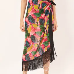 First Resort by Ramola Bachchan Printed Swimwear Cover-Up Sarong-image-51