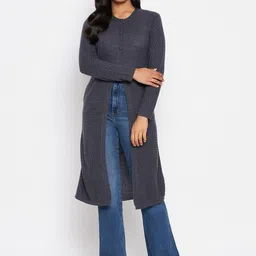 CLAPTON Boucle Woollen Longline Cardigan-image-46