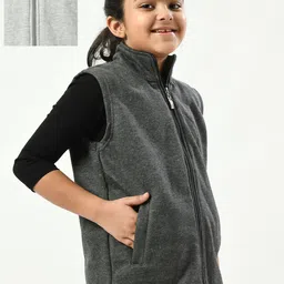 IndiWeaves Girls Mock Collar Reversible Lightweight Open Front Jacket-image-83