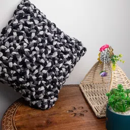 STUDIOHMK Black & Grey Velvet Square Cushion Covers-31