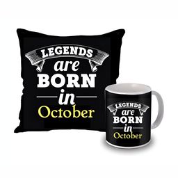 ME & YOU Black & White 2 Pieces Printed Mug & Cushion-image-44