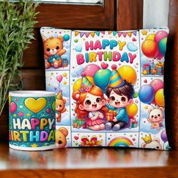 bettergiftflowers 2-Pcs White & Red Printed Cushion Mug Combo-12