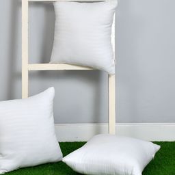 UrbanArts White 3 Pcs Striped Filled Cushion-image-57