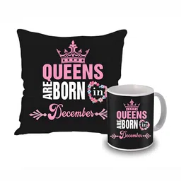 ME & YOU Black & Pink Printed Cushion & Coffee Mug Gift Set-image-96