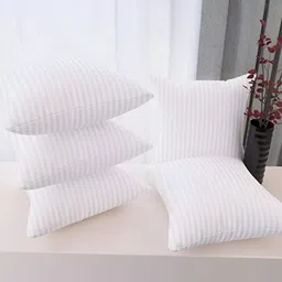 Cloth Fusion White 5 Pieces MicroFiber Filled Cushions-18
