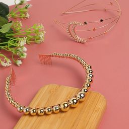 SOHI Set of 2 Beaded Hairband-41