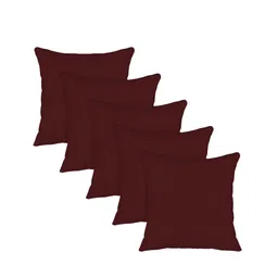 Kuber Industries Set Of 5 Brown Microfiber Filled Floor Cushions-21