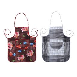 Kuber Industries Maroon & Grey Pack Of 2 Printed Waterproof Aprons image 3