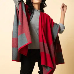 KHALEEJ Women Colourblocked Asymmetric Closure Longline Open Front Jacket-picture-14