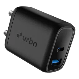 urbn UWA201BK 20W Type A and Type C 2-Port Fast Charger (Adapter Only, GaN Technology, Black)-23