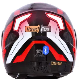 HEADFOX Graphic Printed With Flash Light Modes Smart Bluetooth Helmet-42