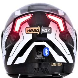 HEADFOX Graphic Printed With Flash Light Modes Smart Bluetooth Helmet-22