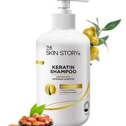THE SKIN STORY Keratin Daily Care Instant Anti-Frizz Shampoo with Moringa & Biotin - 190ml-15