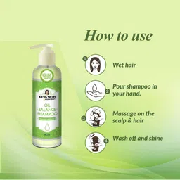KEYA SETH Set of 2 Oil Balance Volume Shampoos Oily Scalp - Anti-Dandruff - 200ml each image 3