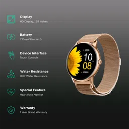 FIRE-BOLTT Phoenix Ultra Smartwatch with Bluetooth Calling (TFT Display, Shockproof, Gold Strap) image 2